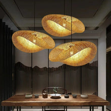 Carregar imagem no visualizador da galeria, Lustre Pendente de Bambu