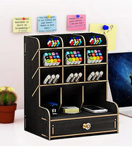 Carregar imagem no visualizador da galeria, Organizador de Canetas de Mesa em Madeira